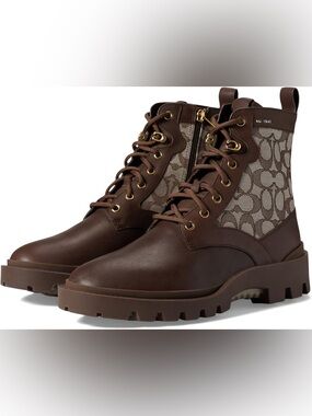 Coach CitySole Signature Lace-Up Boot Men’s 8.5 Chunky Combat Hiker Aesthetic